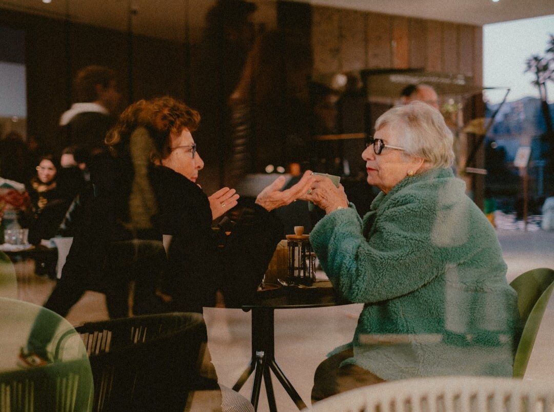 seniors enjoying tea together
