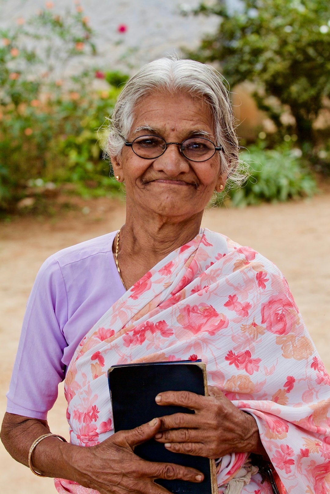 elderly woman smiling